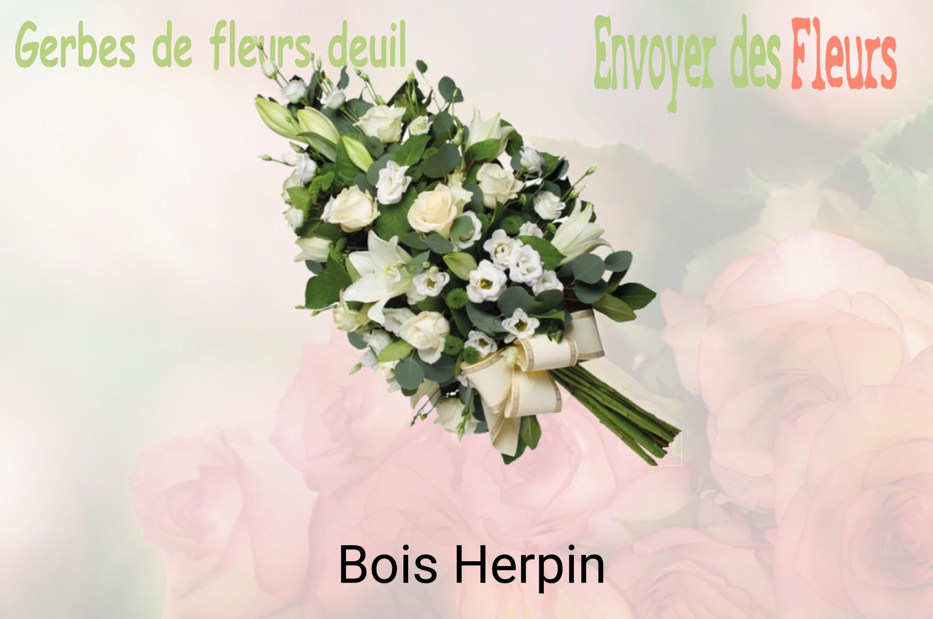 Gerbe de fleurs de deuil livrée à Bois-Herpin